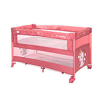 Манеж-кровать Lorelli Cot Up and Down Rose Velet Unicorn 2021