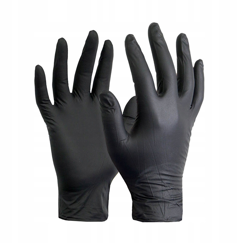 Винил/нитрил  перчатки цвет черный размера M 100шт/ 50 пар