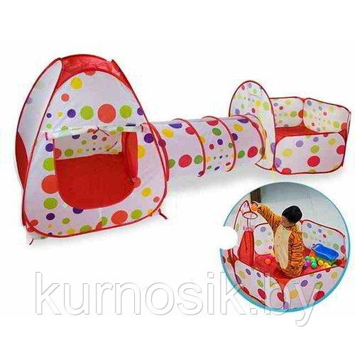Детская игровая палатка домик с туннелем 310 х 100 х 120 см J1049 - фото 8 - id-p166063179