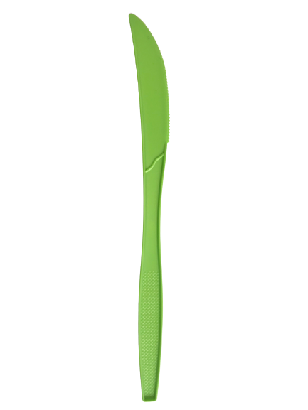 Нож столовый 165 мм, зеленый, кукурузный крахмал, уп. 50 шт. - фото 1 - id-p166069163