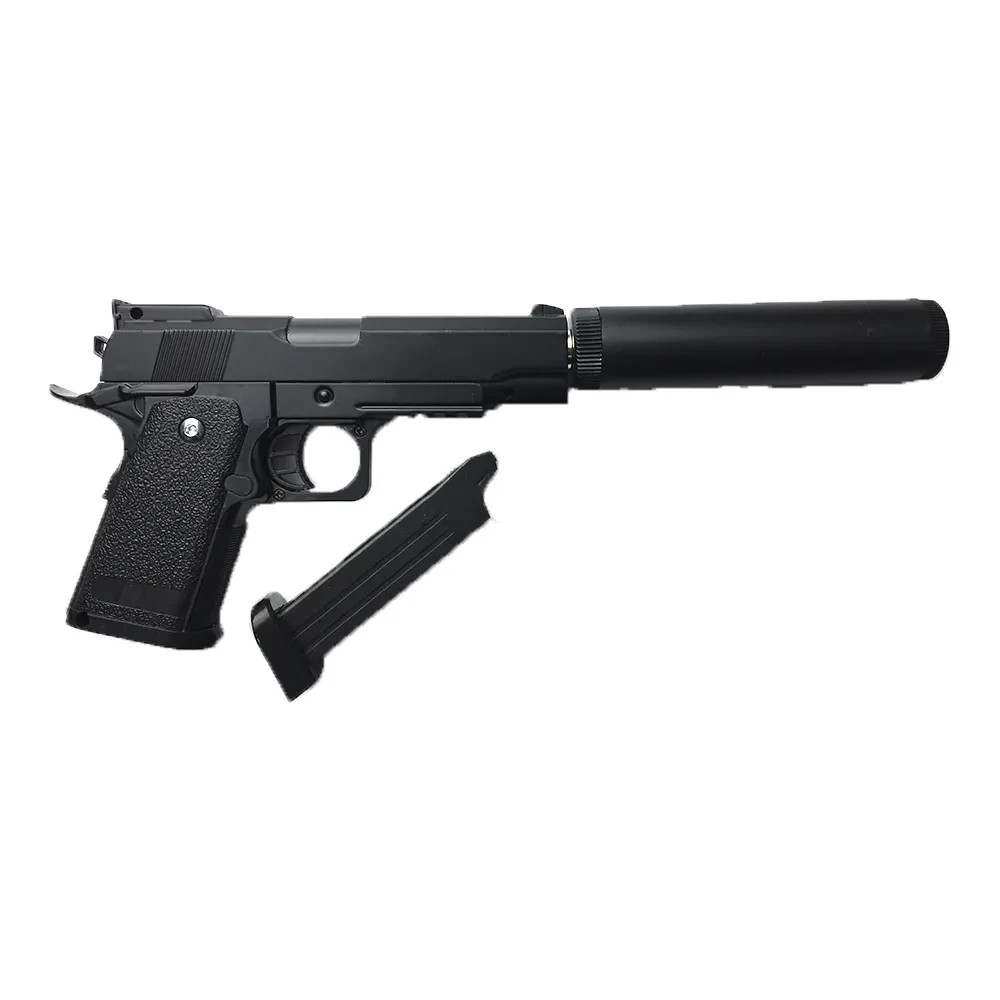 Пистолет  игрушечный  D.1A, металл., съемный магазин, с пульками