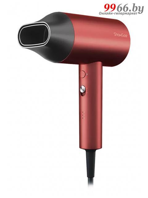 Фен для волос электрический сушки укладки с ионизацией Xiaomi Showsee Hair Dryer A5-G красный - фото 1 - id-p165478690