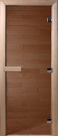 Стеклянная дверь для бани/сауны Doorwood Теплый день 180x70