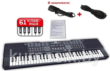 Детский синтезатор с микрофоном 61 клавиша от сети ZYB-B3154 - фото 3 - id-p166079991