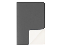Ежедневник А5 с логотипом, недатированный, в гибкой обложке Soft Touch Серый Milano