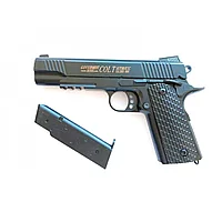Пистолет игрушечный C.10A, металл., съемный магазин, с пульками