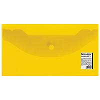 Папка-конверт на кнопке B5 150мкм, BLAUBERG, прозрач.желтый