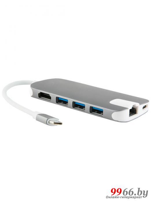 Адаптер переходники для apple macbook Multiport Adapter Type-C 8-in-1 серый УТ000021634 Usb hdmi mac