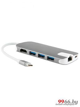 Адаптер переходники для apple macbook Multiport Adapter Type-C 8-in-1 серый УТ000021634 Usb hdmi mac