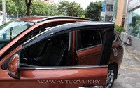 Ветровики с хром молдингом для Mitsubishi Outlander 2012-