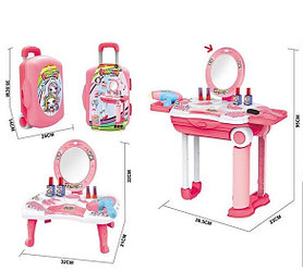 Детский туалетный столик и чемоданчик  998A-7PO 26 предметов    си