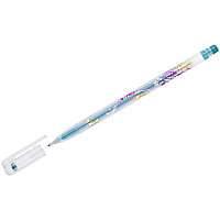 Ручка гелевая Crown "Glitter Metal Jell" (1,0мм, с блестками) (зеленая)