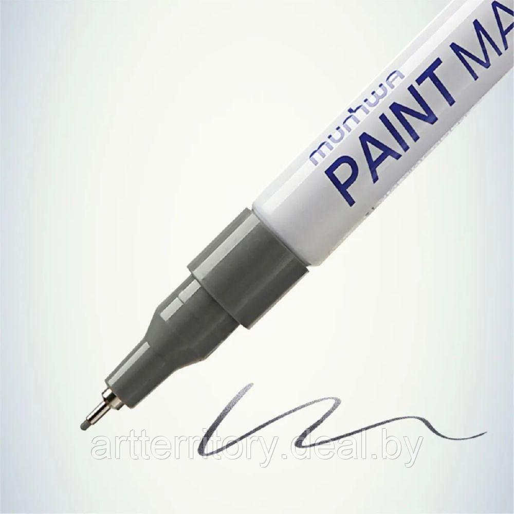 Маркер-краска MunHwa "Extra Fine Paint Marker" 1мм, нитро-основа (серебро) - фото 4 - id-p166119739