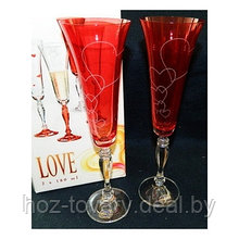 LOVE 40727/K0111/180-2 - набор свадебных бокалов для шампанского 2 шт. по 180 мл