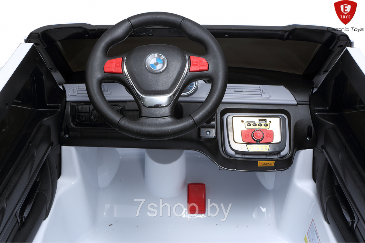Двухместный детский электромобиль Electric Toys BMW X5 Lux белый - фото 5 - id-p166147369