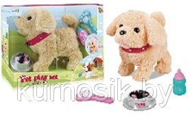 Интерактивная плюшевая собачка "Pet Play Set" (ходит, гавкает, виляет хвостом) T880-2 - фото 3 - id-p166147351