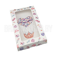 Коробка для шоколада "Романтика" с окошком (Россия, 165х850х15 мм)