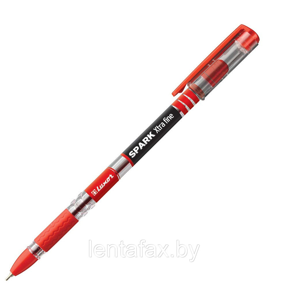 Ручка шариковая Luxor "Spark" красная, 0,5мм, грип. ЦЕНА БЕЗ НДС