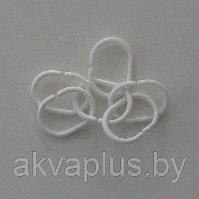 Кольца для шторок в ванную белые Турция - фото 1 - id-p166160214
