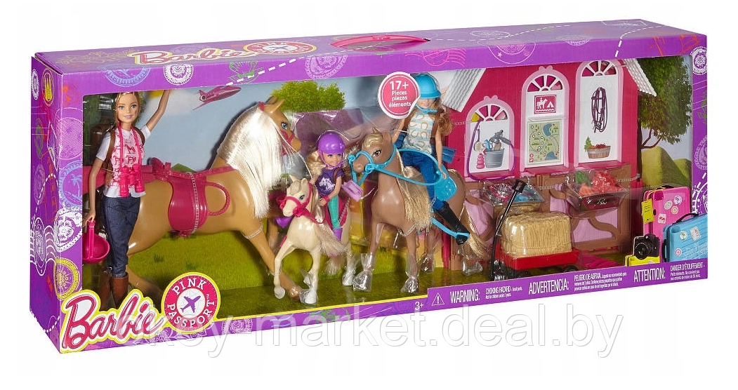Игровой набор кукол Барби с лошадьми на ранчо Barbie Mattel DMR52 - фото 4 - id-p166160957