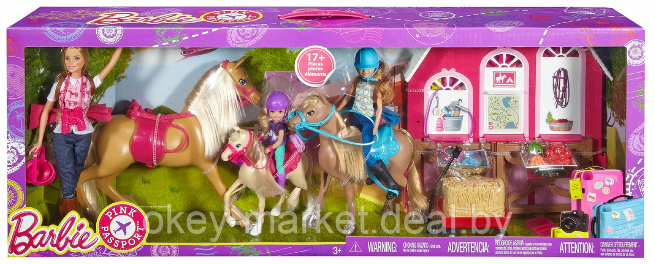 Игровой набор кукол Барби с лошадьми на ранчо Barbie Mattel DMR52 - фото 5 - id-p166160957