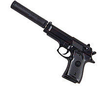 Пистолет  игрушечный  V1+, металл., съемный магазин, с пульками