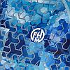 Футболка FHM Mark Hoodie V2 с капюшоном цвет Принт голубой/мятный, фото 4