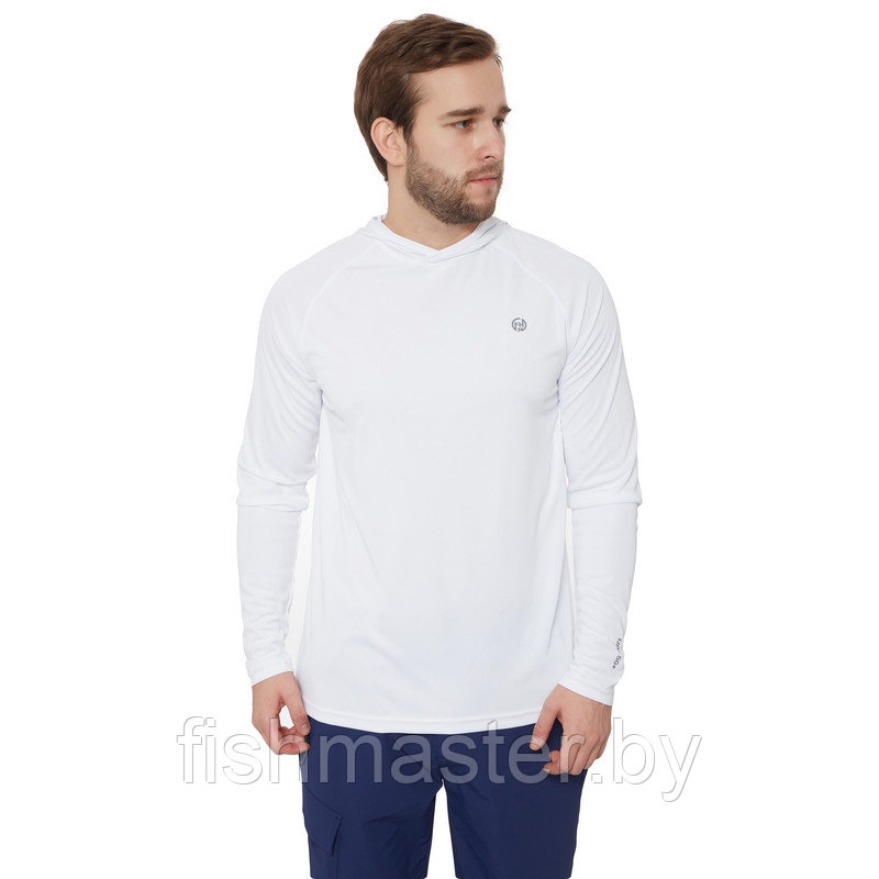 Футболка FHM Mark Hoodie фактор защиты UPF 50+ Белый - фото 5 - id-p148173784