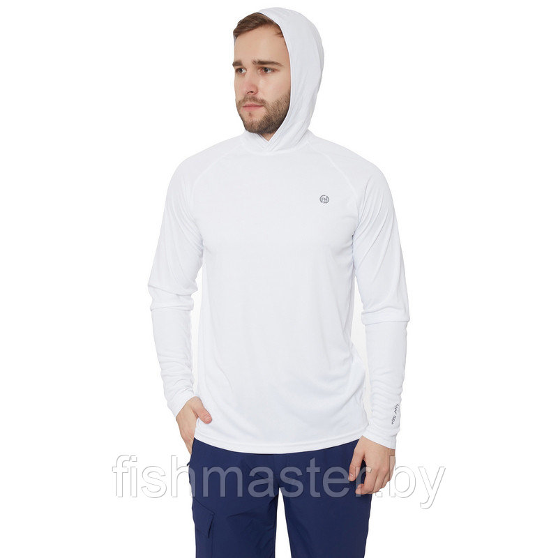 Футболка FHM Mark Hoodie фактор защиты UPF 50+ Белый - фото 4 - id-p148173784