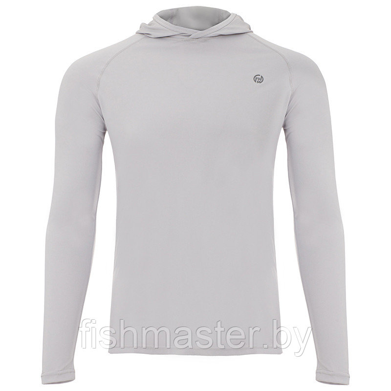 Футболка FHM Mark Hoodie фактор защиты UPF 50+ Белый 5XL, Светло-серый - фото 1 - id-p148173805