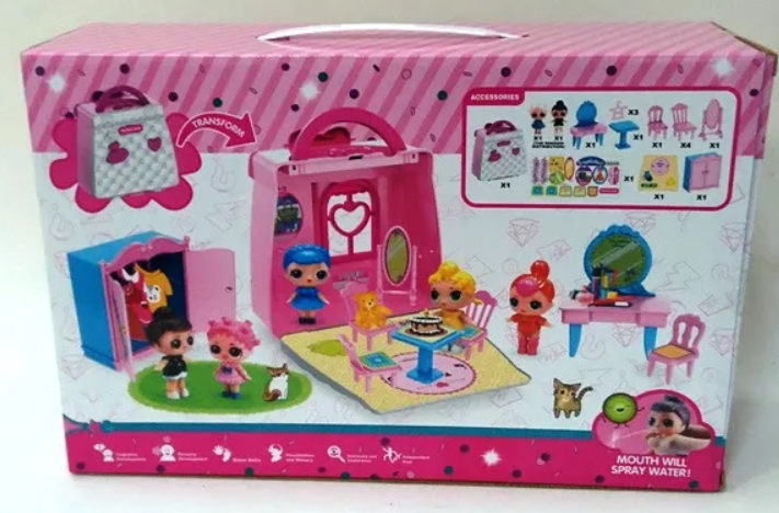 Детский игрушечный домик сумочка для кукол LOL Лол с сюрпризом, кукольный игровой домик лол - фото 7 - id-p111197117