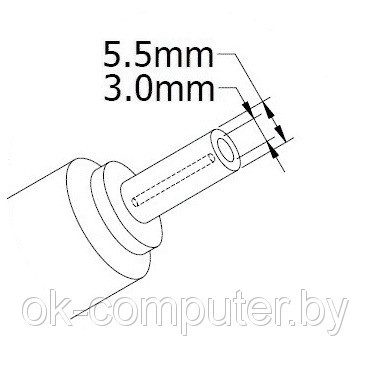 Зарядка (блок питания) для ноутбука Samsung 19.5V 3.15A 60W, штекер 5.5x3.0 мм - фото 2 - id-p166190804