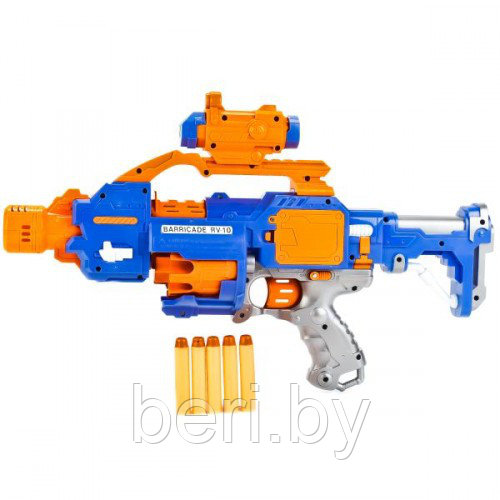 Автомат, Бластер 7055A + 20 пуль Raging Fire, Blaze Storm, типа Nerf (Нерф) - фото 4 - id-p166196868