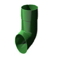 Колено трубы сливное 82мм, ПВХ зеленый