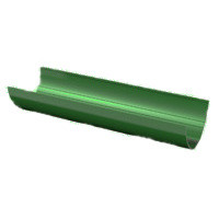 Жёлоб водосточный ПВХ, зелёный 3,0м, 125мм, Поливент - фото 1 - id-p116356028