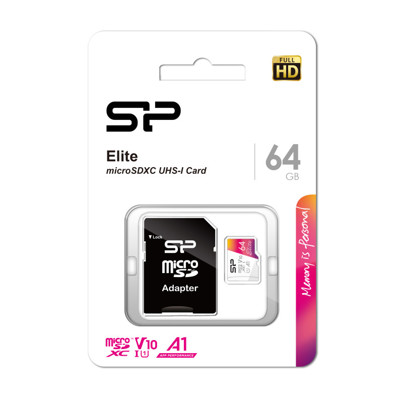 Micro SDXC карта памяти Silicon Power 64GB UHS-1 Class10