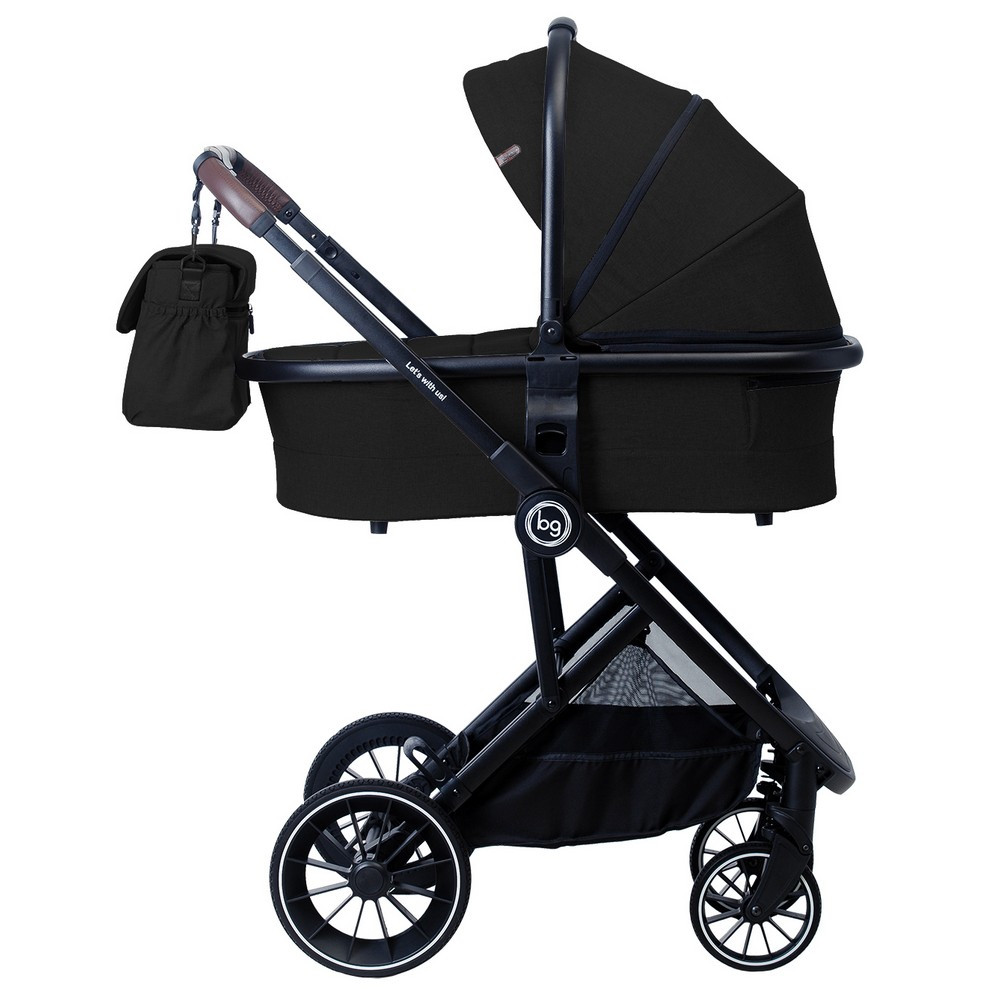 Детская универсальная коляска BubaGo Lira 3 в 1 Light Grey (Светло-серый), рама черная - фото 3 - id-p166206965