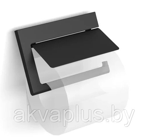 LANGBERGER Black Edition Бумагодержатель с крышкой 38041A-BP закрытый, черный матовый - фото 1 - id-p166205899