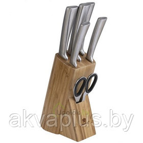 Набор ножей KINGHoff  KH-1555 7 предметов на деревянной подставке