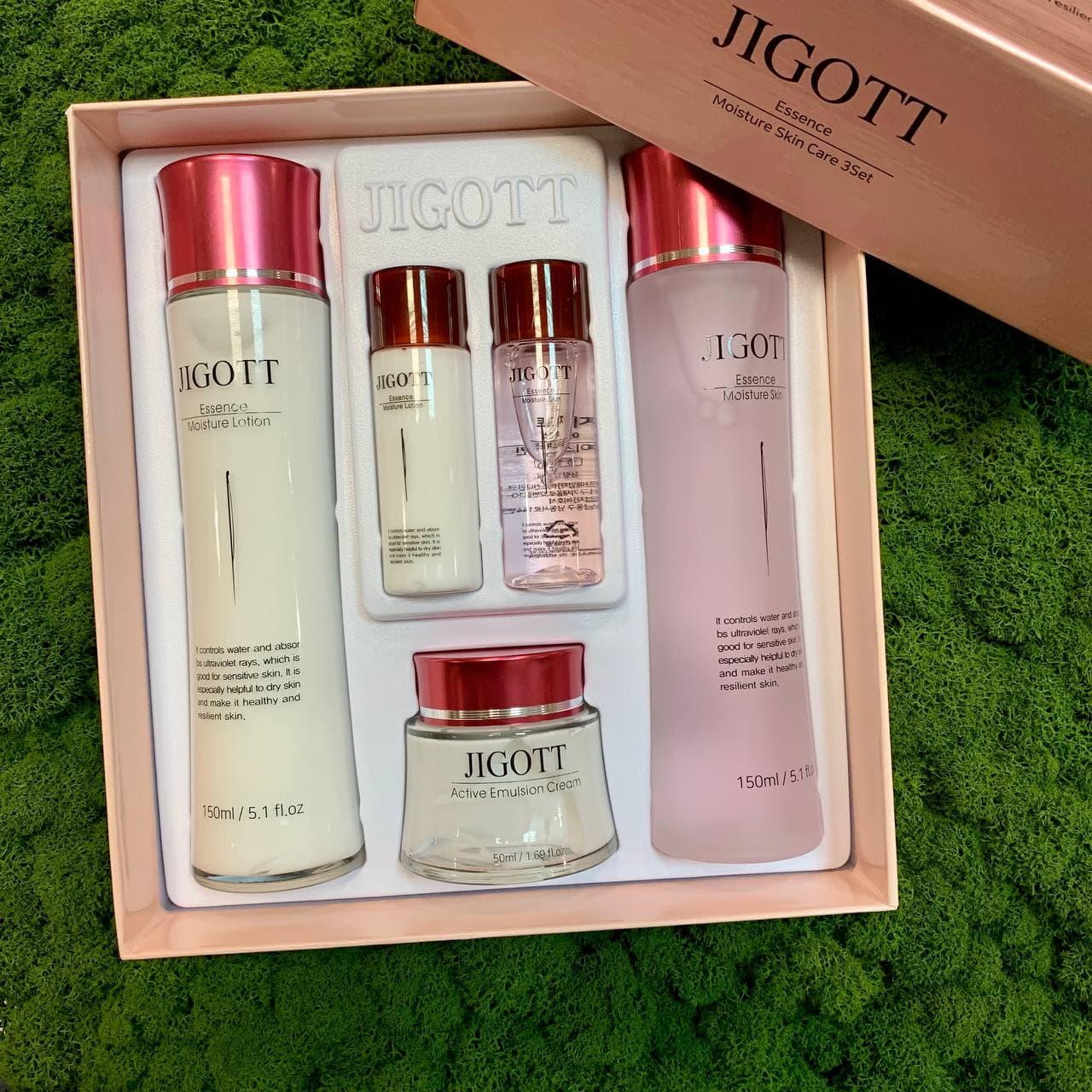 Набор essence. Jigott Essence Moisture Skin Care 3 Set. Jigott набор Essence Moisture Skin Care 3set. Набор для лица увлажняющий Jigott Essence Moisture Skin Care 3. Jigott Snail Essence Moisture Skin Care 3 Set..