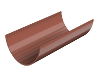 Жёлоб водосточный 1.5м диаметр 125мм Поливент красный