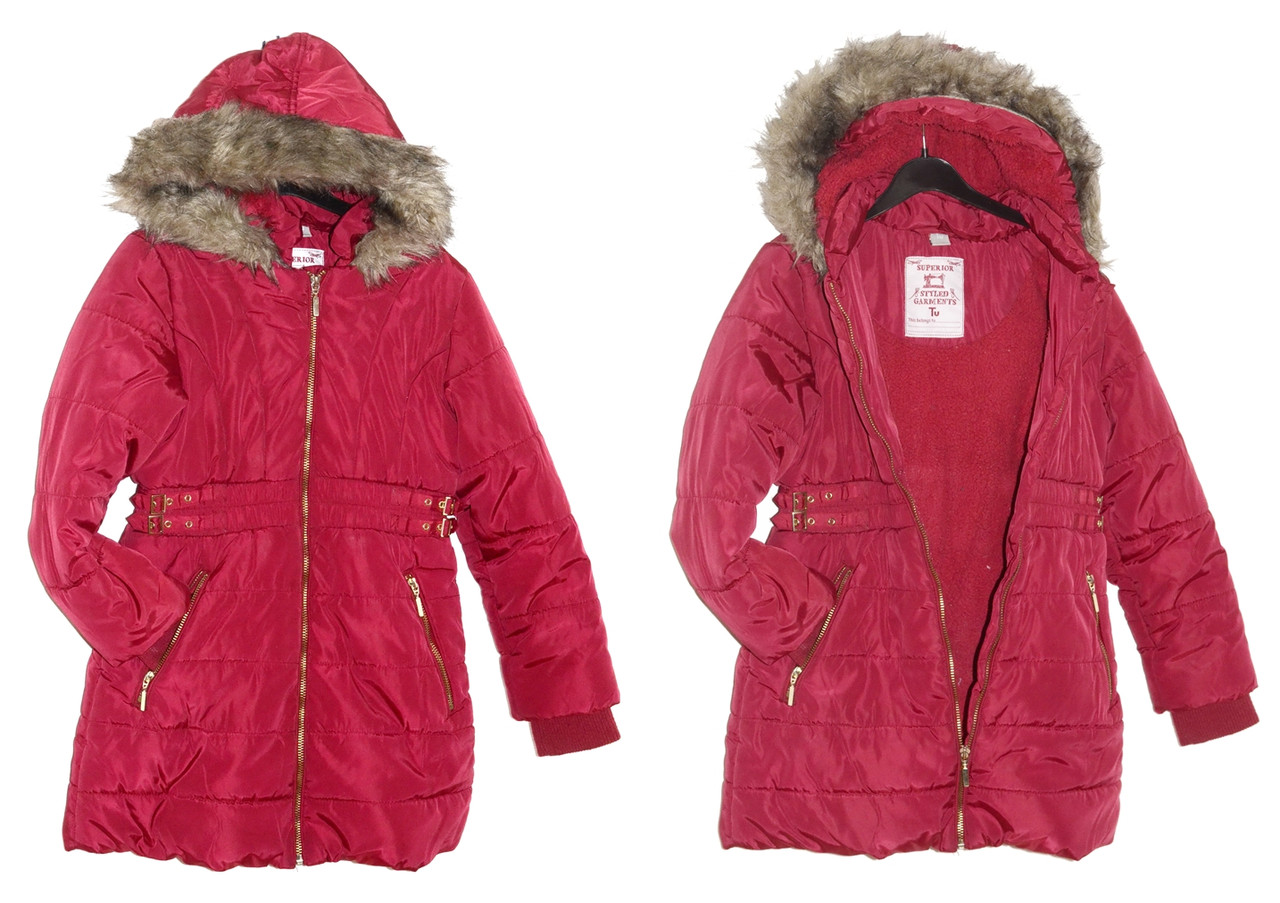 Куртка пальто зимняя TU на 7-8 лет рост 122-128 см - фото 1 - id-p166208236