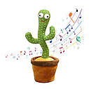 Музыкальная игрушка Тик Ток Танцующий кактус-повторяшка музыкальные игрушки для детей Dancing Cactus с USB, фото 3