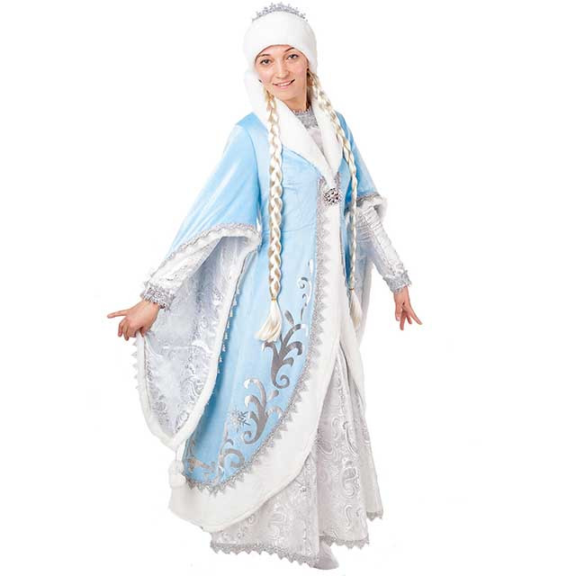 Карнавальный костюм для взрослых Снегурочка Премиум 3007 к-18 / Пуговка - фото 1 - id-p166220117