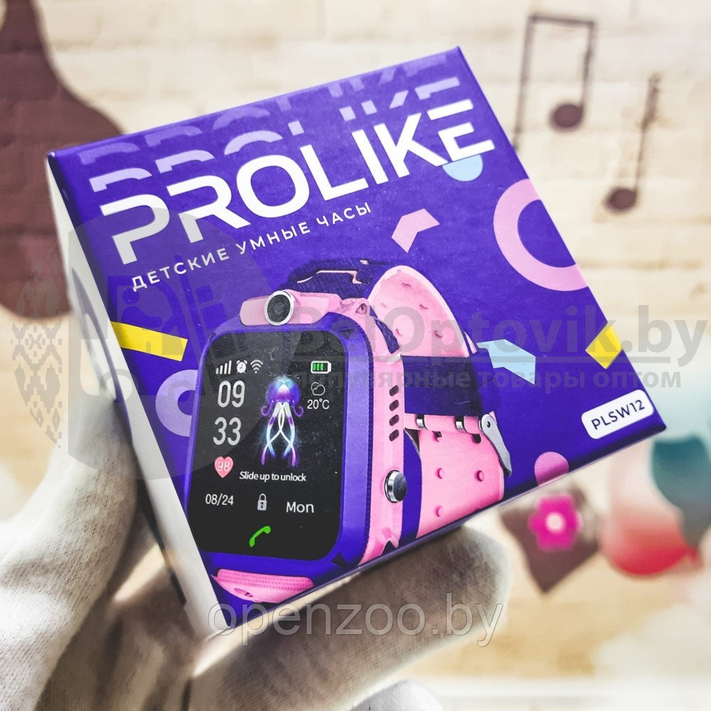 Смарт часы Prolike PLSW15PN, детские, цветной дисплей 1.44, 400 мАч Розовые с черным - фото 5 - id-p164300633