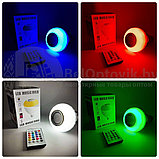 Музыкальная мульти RGB лампа колонка Led Music Bulb с пультом управления / Умная Bluetooth лампочка 16, фото 3