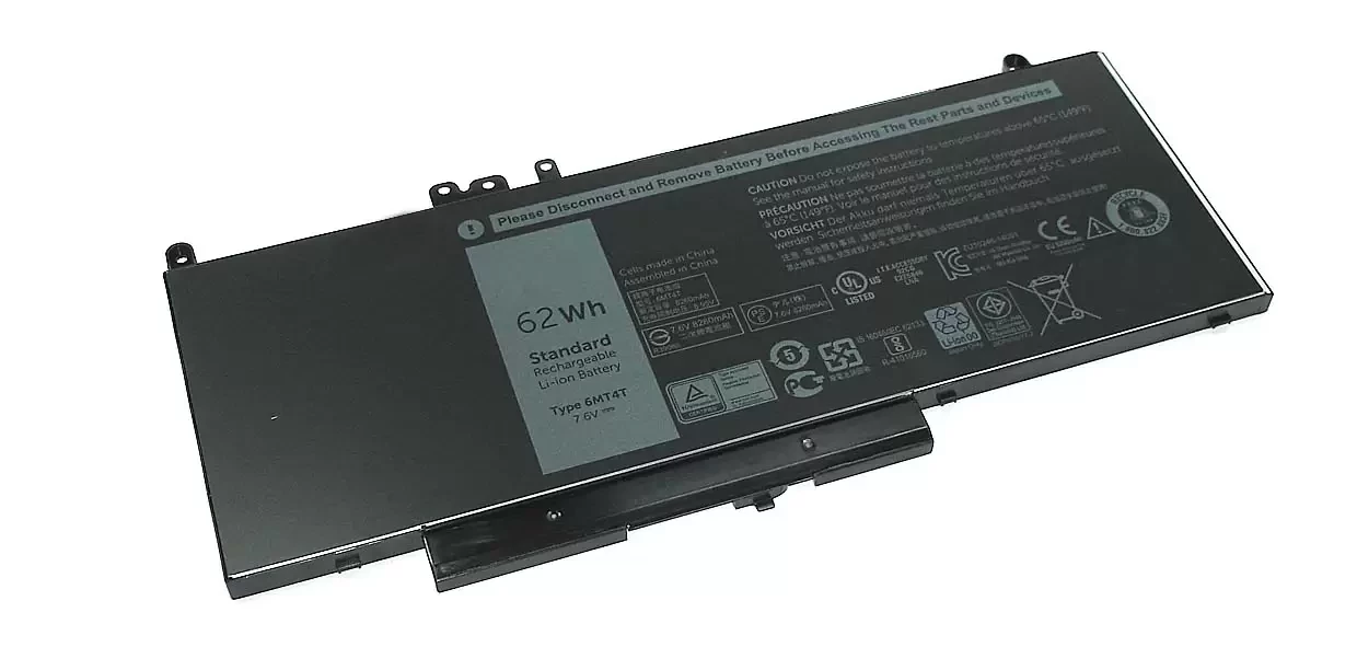 Аккумулятор (батарея) 6MT4T для ноутбука Dell Latitude E5470, E5570, 7.6B, 62Втч, 8150мАч