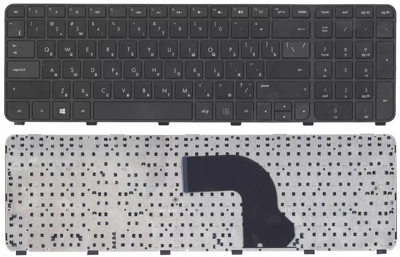 Клавиатура для ноутбука HP Pavilion DV7-7000, черная с рамкой
