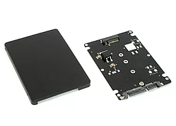 Бокс для SSD диска M2 с выходом SATA пластиковый, черный
