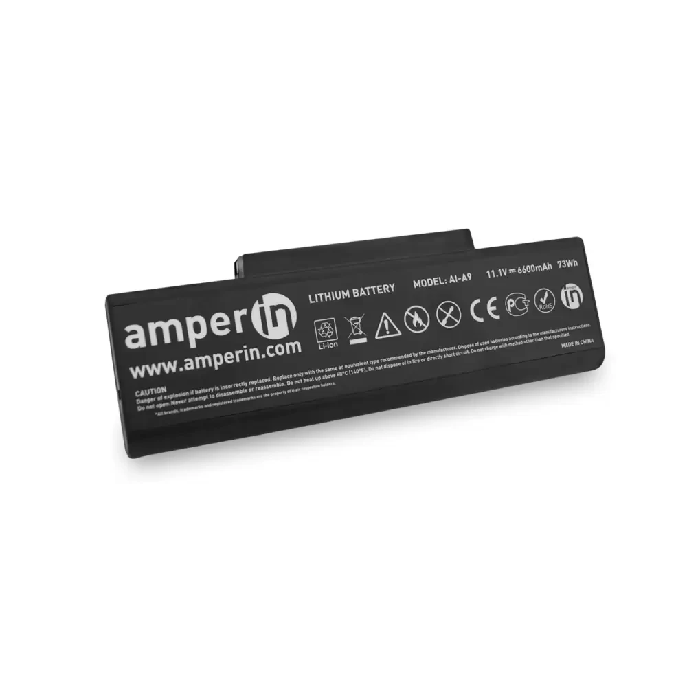 Аккумулятор (батарея) Amperin AI-A9 для ноутбука Asus M, Pro, Z, X, S Series, 73Wh, 6600мАч